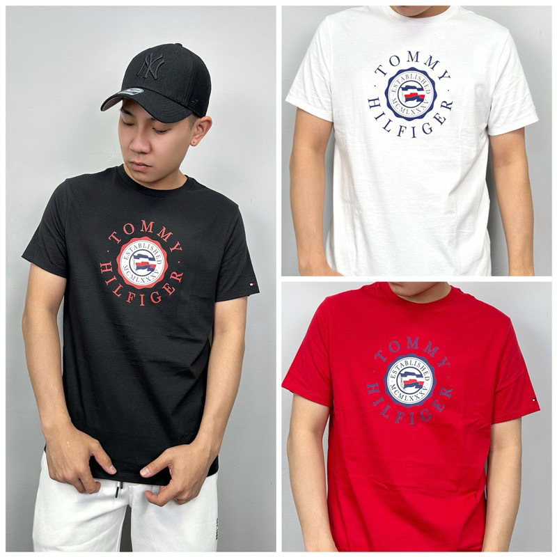 Tommy Hilfiger 圓圈國旗字母 短袖T恤 短T