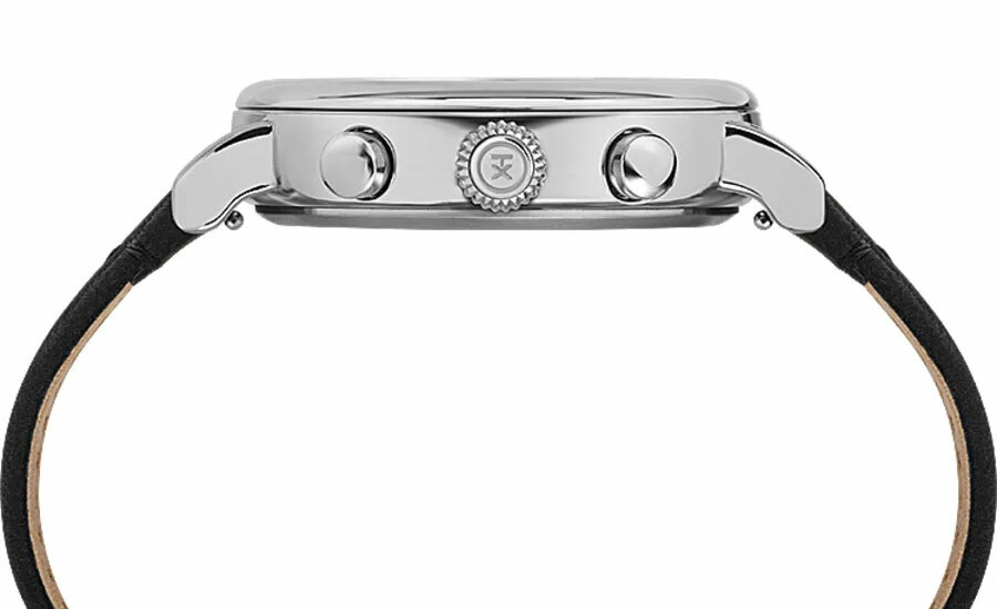 萬年鐘錶 - TIMEX 天美時  夜光數字三眼計時皮革男錶  TW2T21100  錶徑 41MM