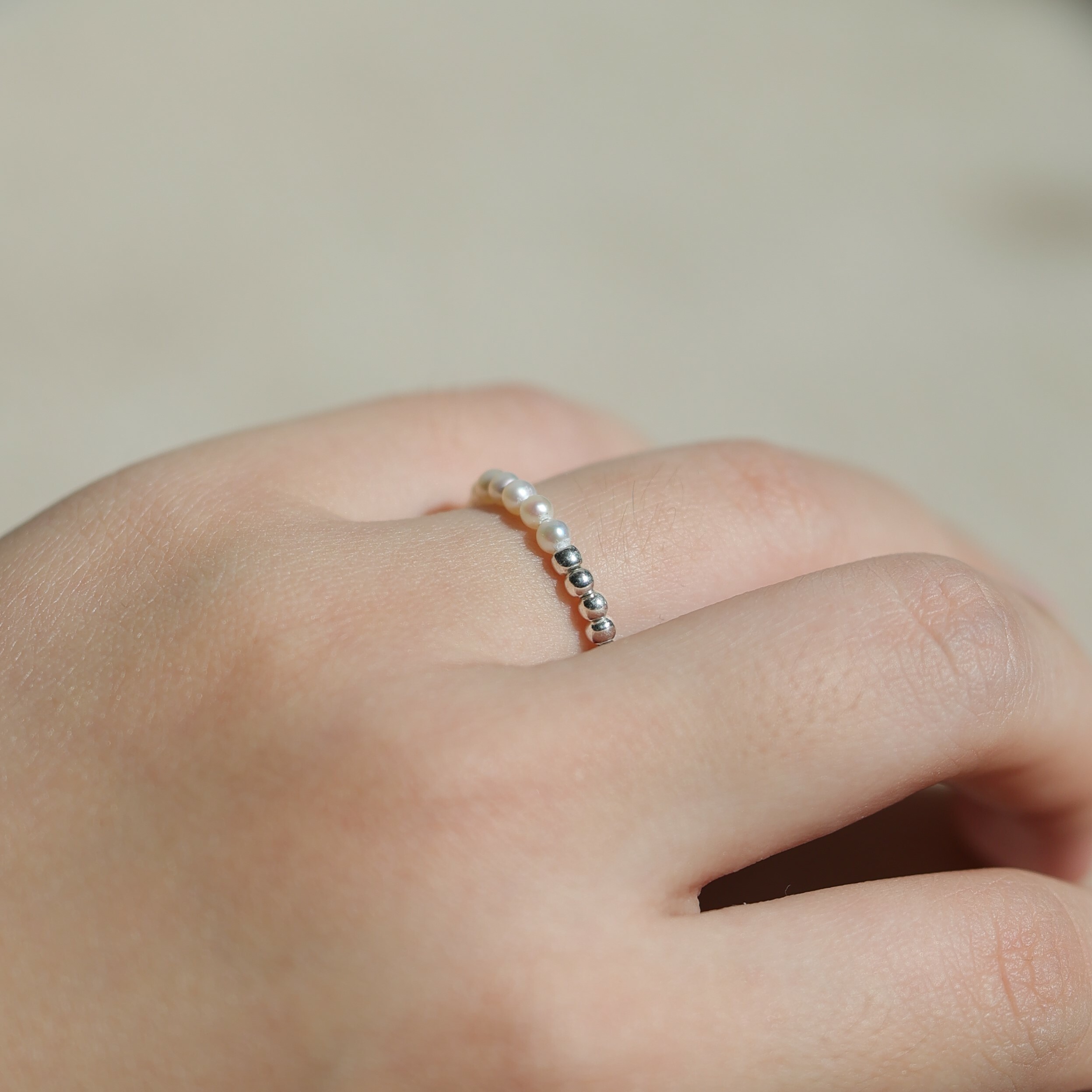 BABY AKOYA 半月款純銀戒指 （產品編號：RP001）