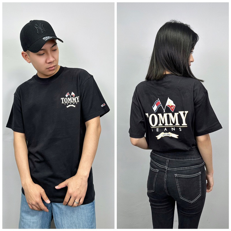 Tommy Hilfiger 雙旗字母 短袖T恤 短T
