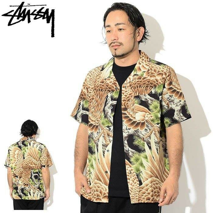 ☆ETW☆【EASY TO WEAR】STUSSY BIG FALCON SHIRT 花襯衫 短袖 襯衫 現貨