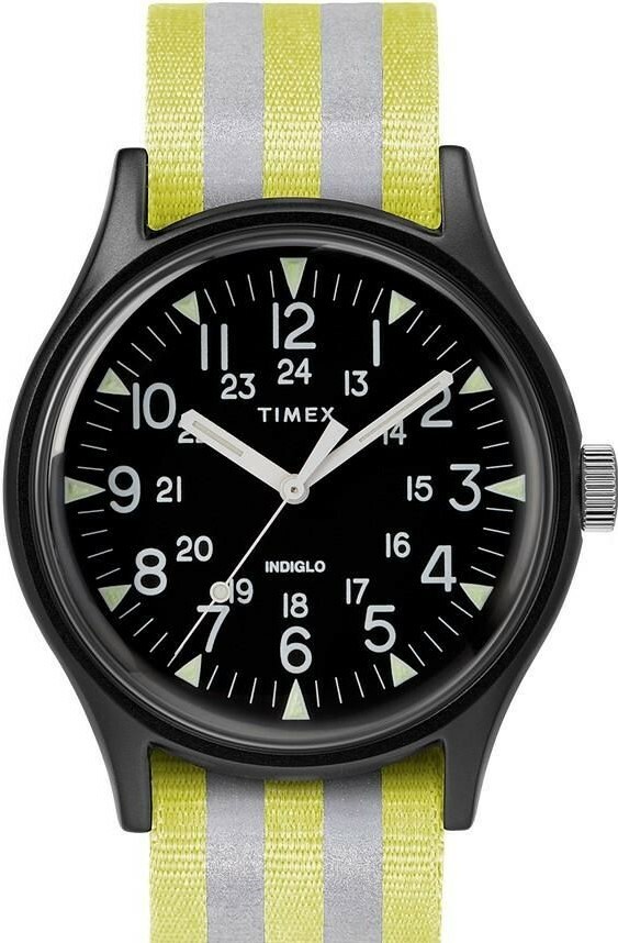 萬年鐘錶 - TIMEX 天美時  INDIGLO 冷光燈  休閒風格簡約帆布錶帶男錶 TW2R81000  錶徑40MM