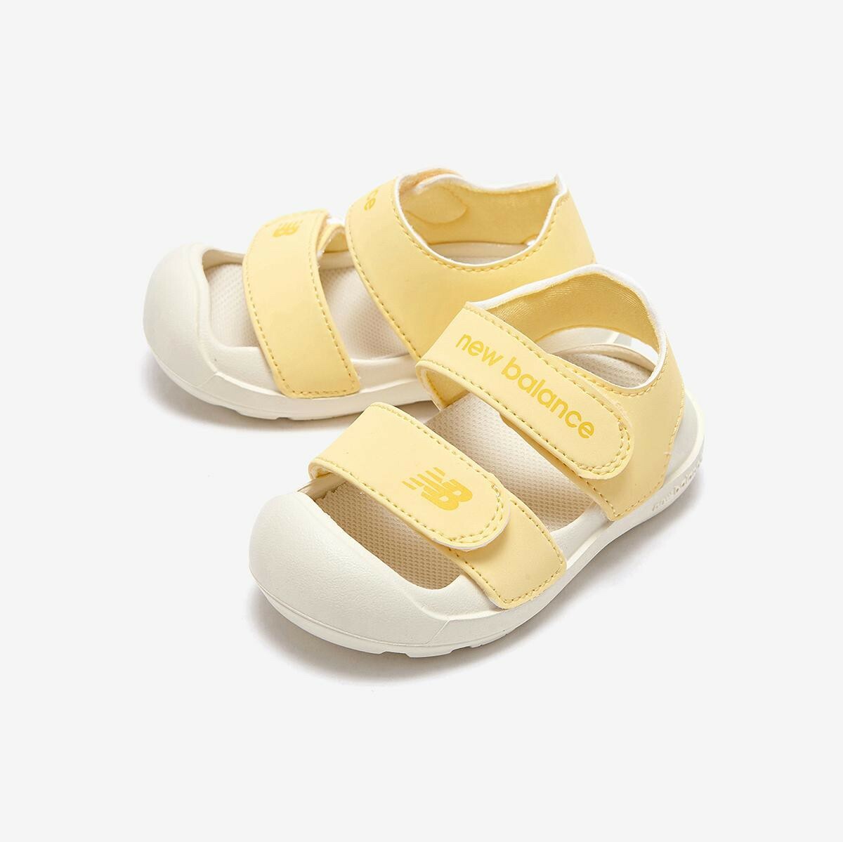 【Luxury】現貨特價 New Balance 兒童涼鞋 小童皮革輕量 防水 腳趾套 NB涼鞋 防撞 黃 粉 米白 水藍 小孩