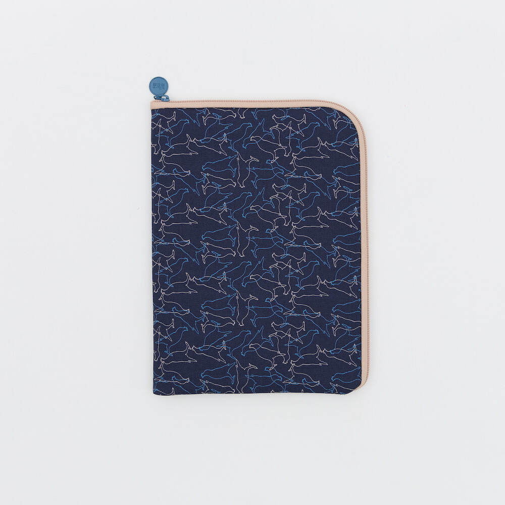 11" iPad Sleeve/Crested Myna No.2/Midnight Blue