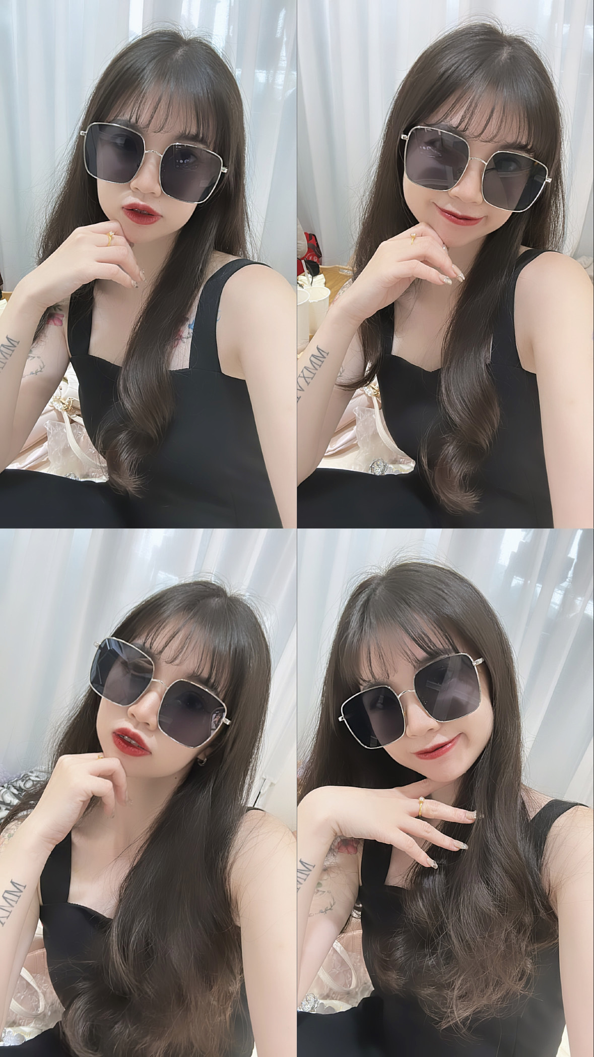 時尚微透漸層墨鏡💫