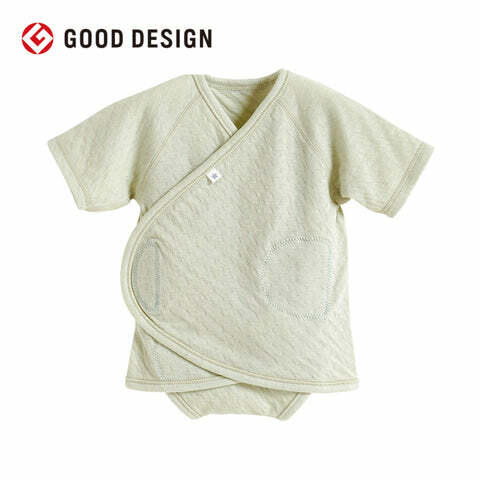 日本製 10mois PATTO SATTO HADAGI 秒穿和尚袍60-70cm 有機棉綠色