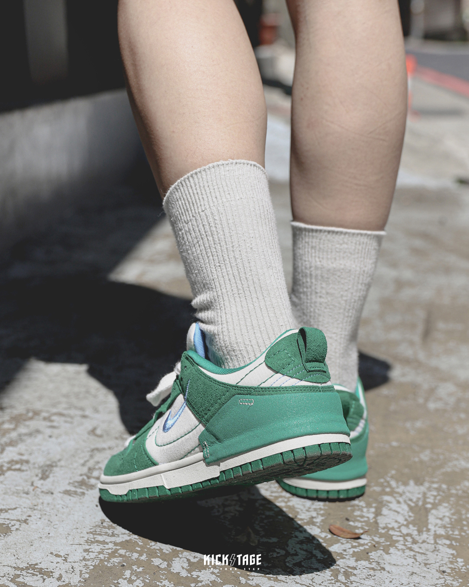 女鞋NIKE W DUNK LOW Disrupt 2 Malachite 白綠雙勾解構休閒鞋【DH