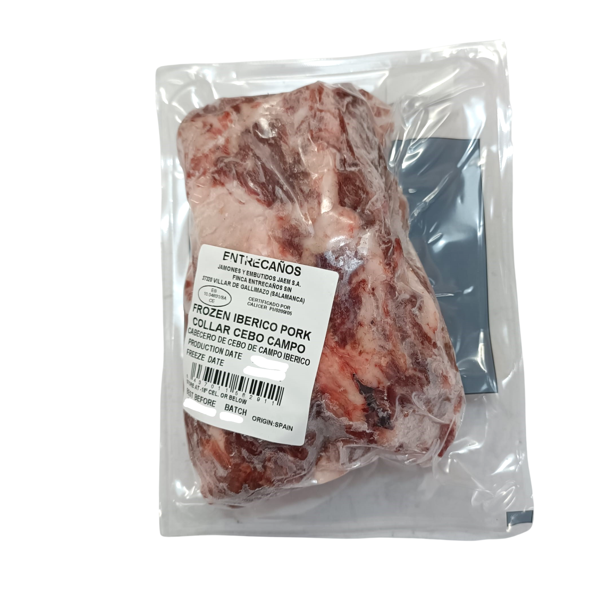 西班牙伊比利亞 Cebo 半條黑毛豬法式豬架 , 均一價 Spainish Montaraz Iberoico Half Pork  French Rack Cebo Campo ,1.0-1.2 公斤/包 +/-5% (急凍 負18℃)