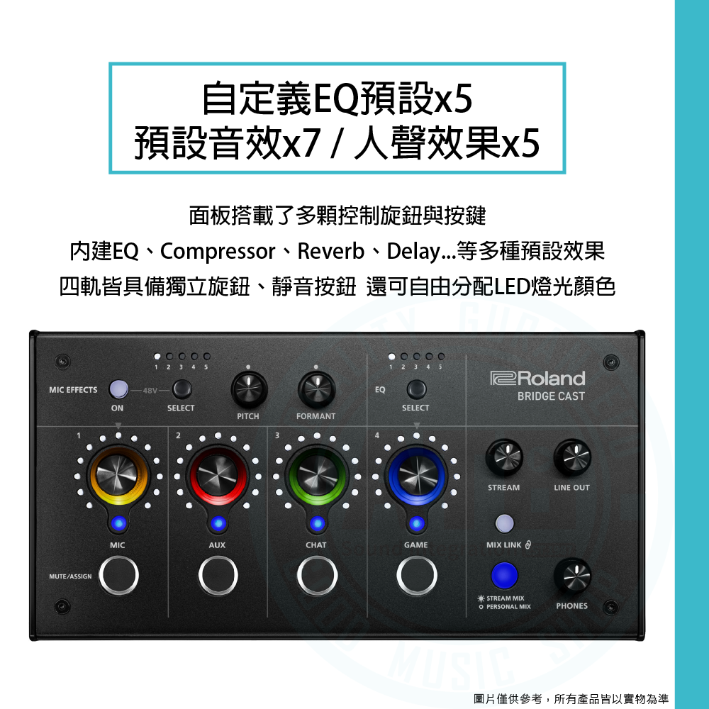 Roland / Bridge Cast 4軌USB-C直播錄音介面