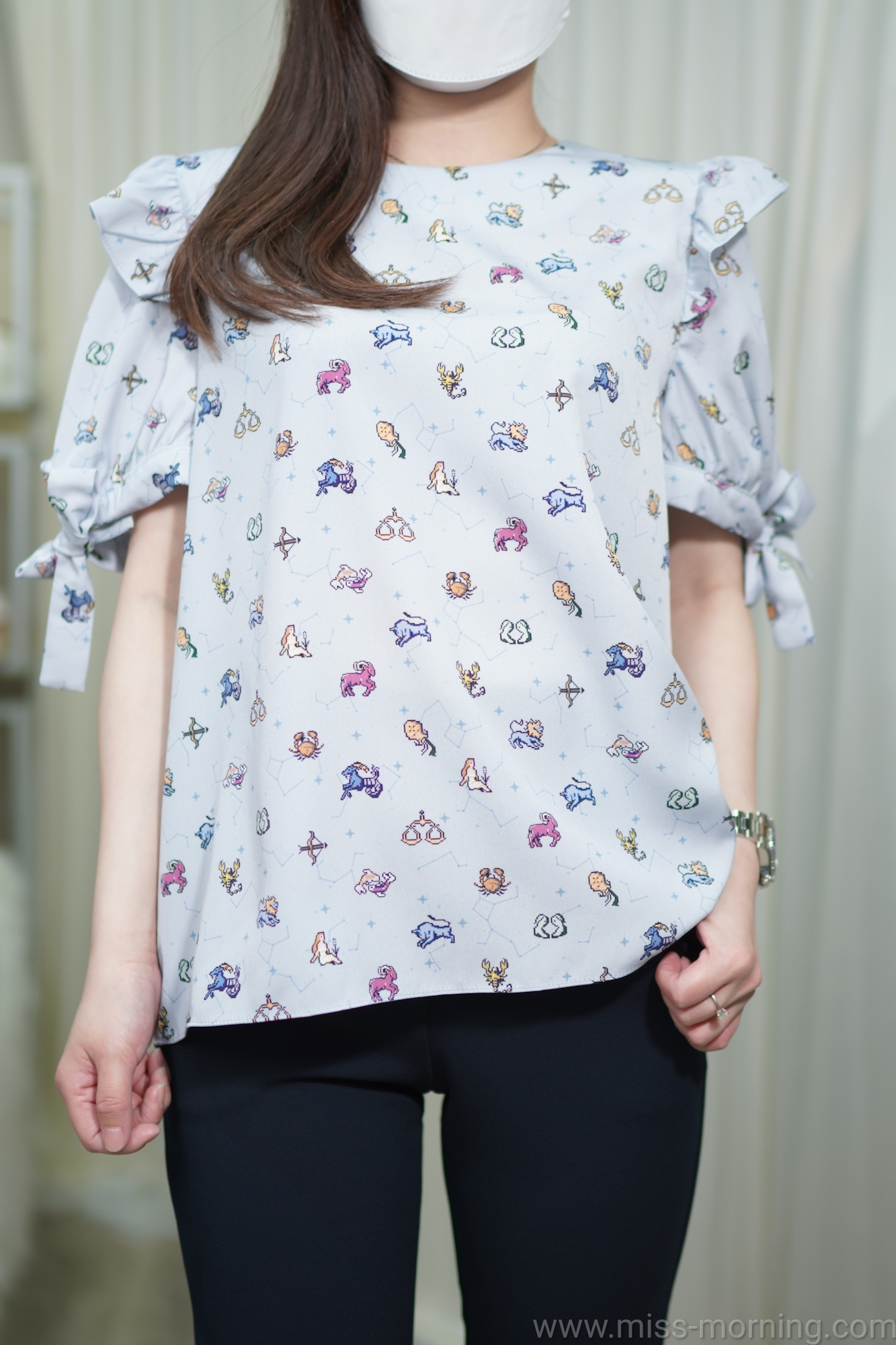 星座圖案雪紡上衣(13104)