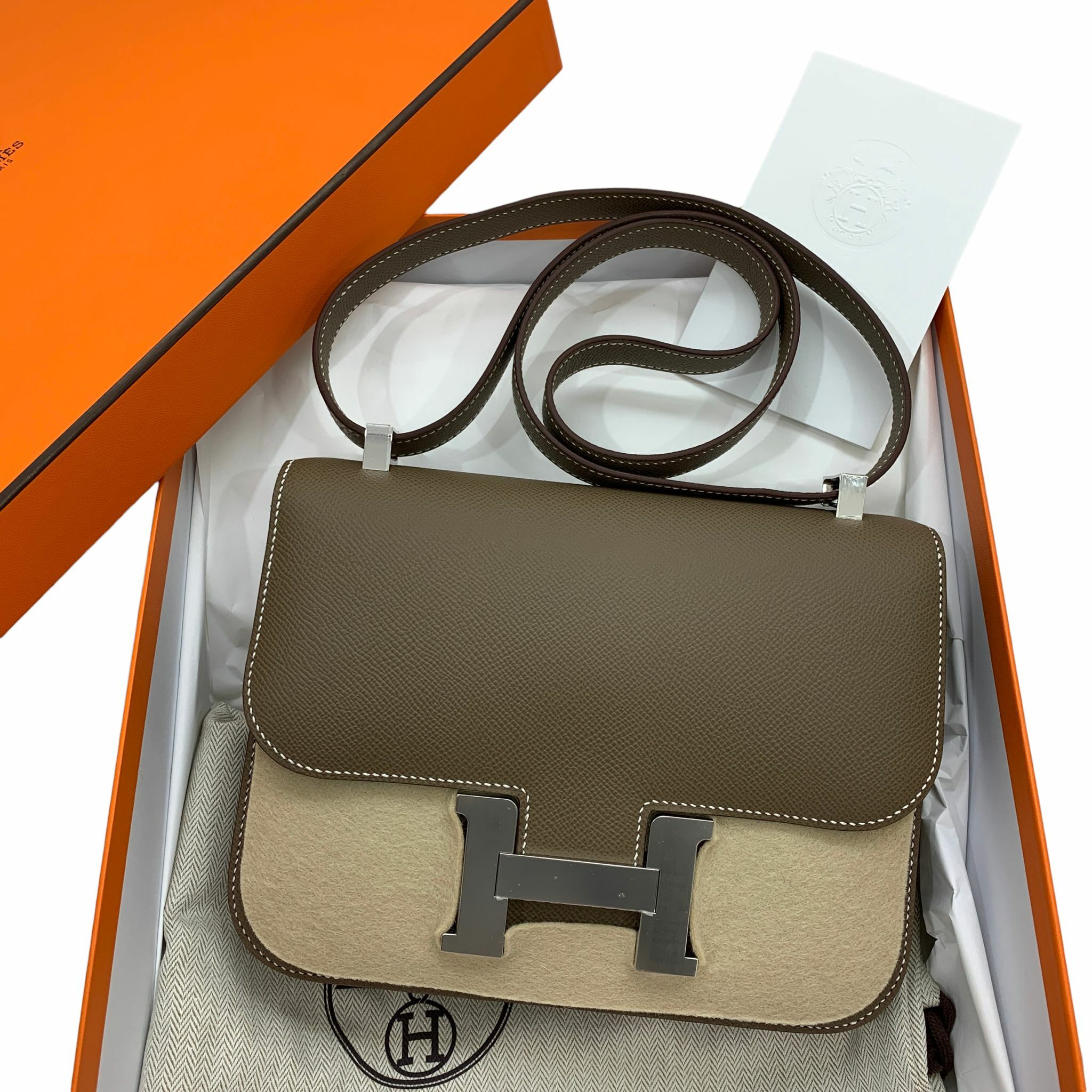 全新HERMES CONSTANCE 24 大象灰銀扣EPSOM皮#BRAND NEW #香榭站正品