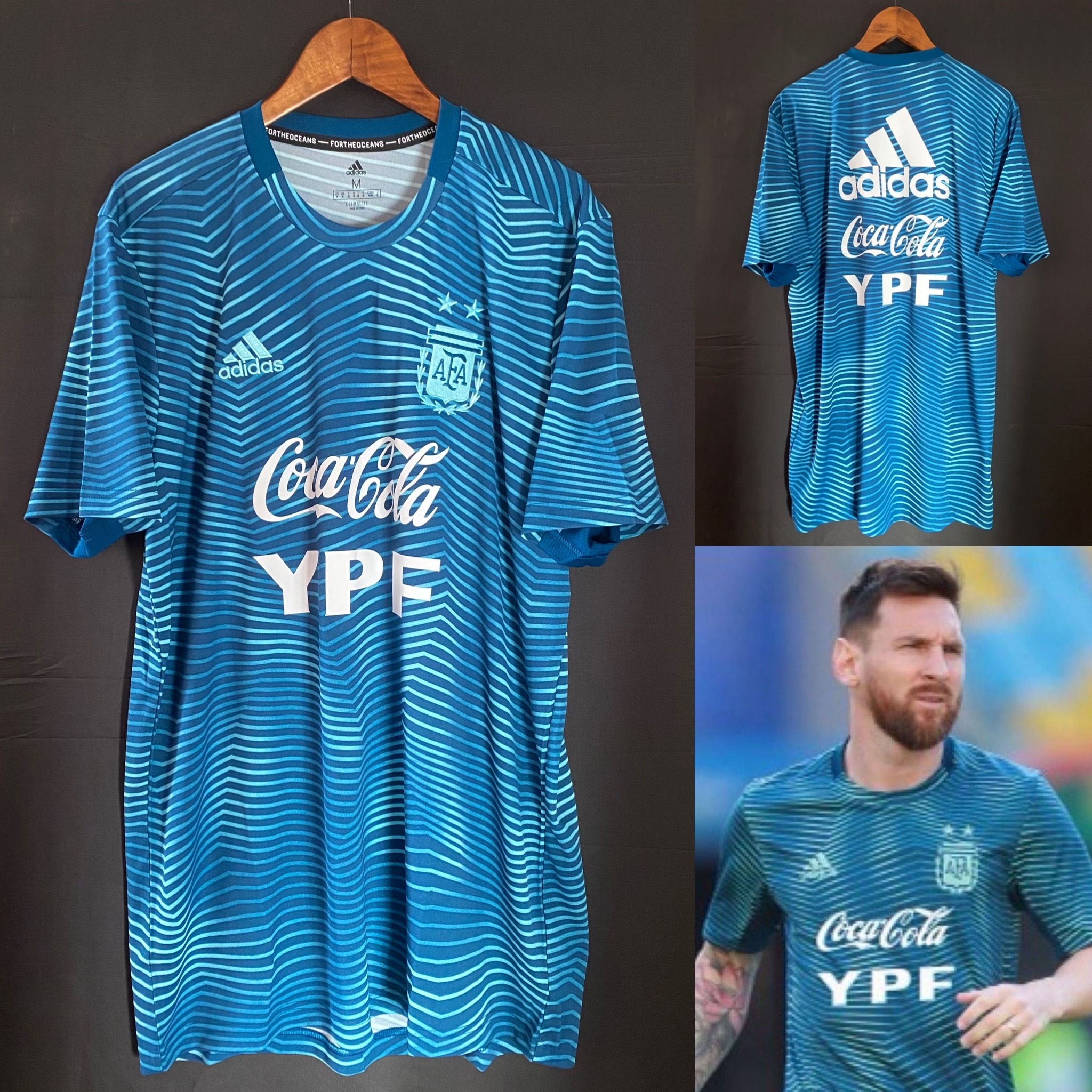 Argentina 2020-2021 Adidas x Parley Special warm up training shirt
