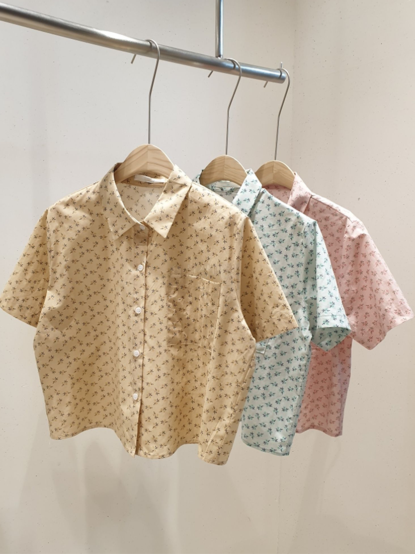 [現貨]度假風格碎花襯衫 [ 2色 / Free ]