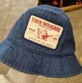 [S] TRUE RELIGION TR2739 CONCERT PATCH DENIM BUCKET HAT,MEDIUM WASH, 194922563214 (STR120)