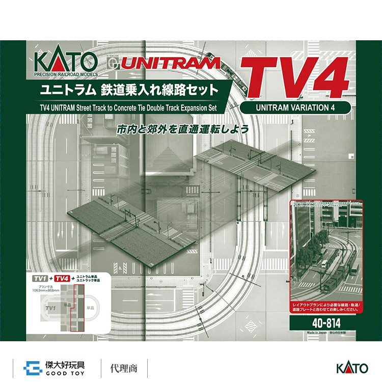 KATO 40-814 TV4 路面軌道鐵道轉乘線路組