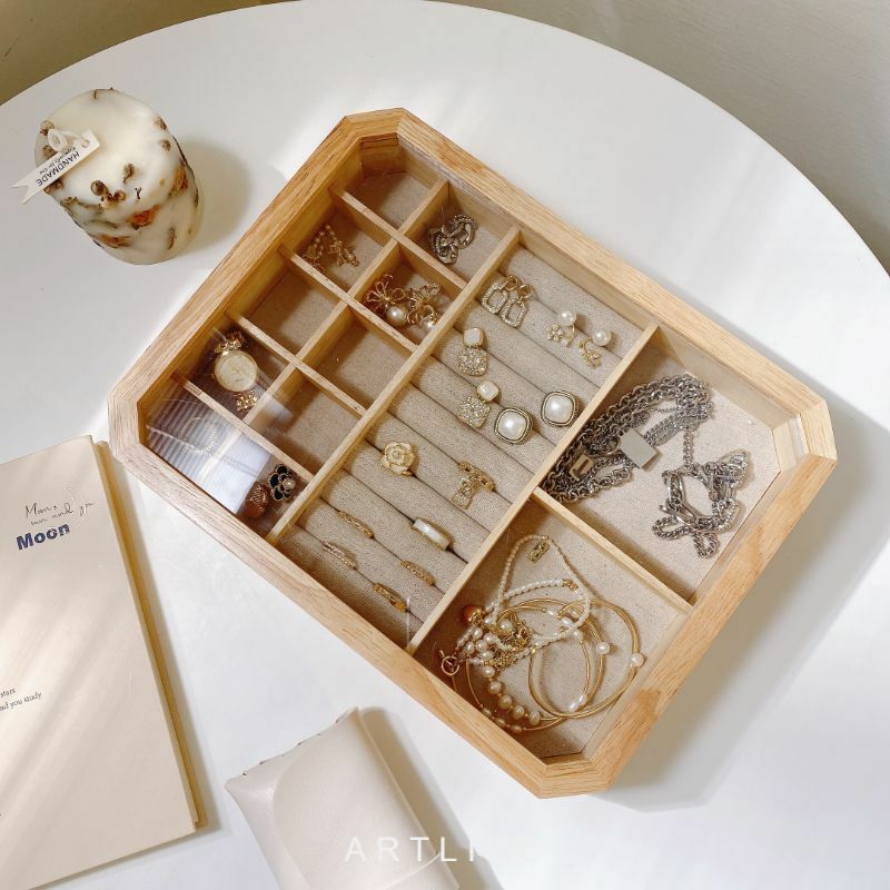 八角原木大飾品盒