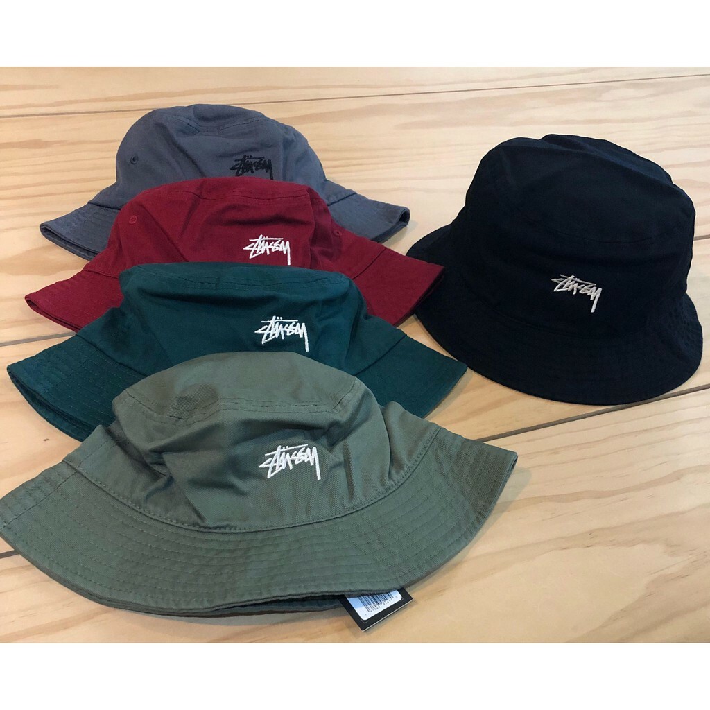 ☆ETW☆【EASY TO WEAR】STUSSY STOCK BUCKET HAT 漁夫帽 黑色 現貨