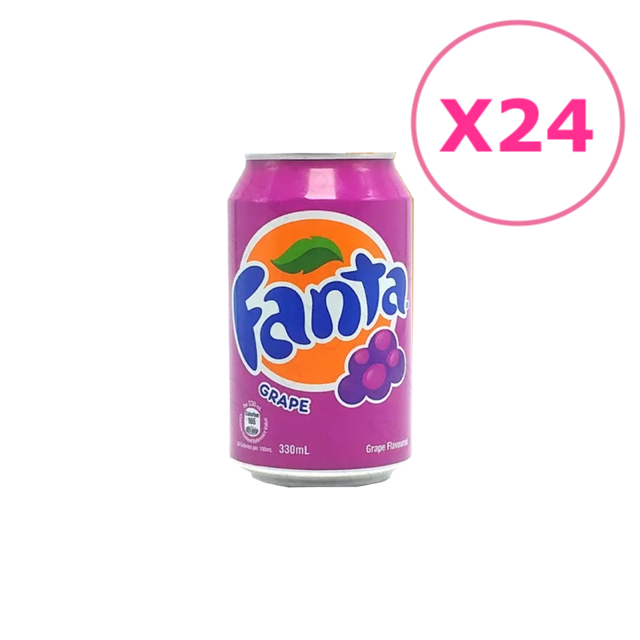 芬達提子味汽水【330ml x 24 罐】