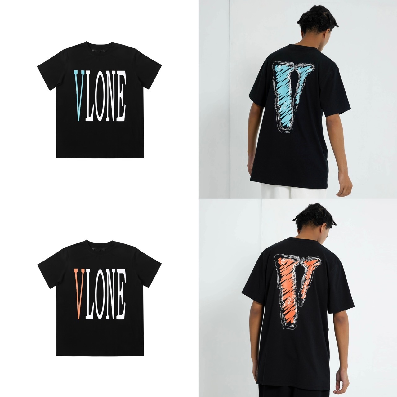 VLONE 背後 素描 大V LOGO 短袖