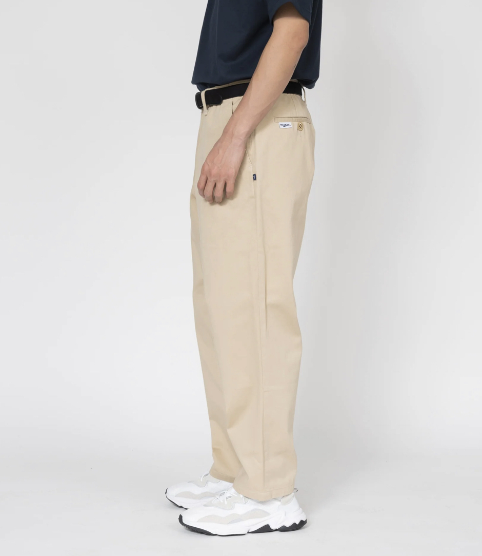 DESCENDANT/DC-6 COTTON CHINO TROUSERS (GREEN)