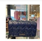 [S] LOVE MOSCHINO HEART GOLD CHAIN SLING BAG,NAVY, 8059022364722 (SLM114)