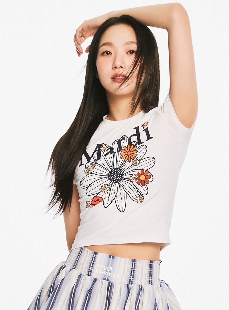 Mardi Mercredi CROPPED TSHIRT FLOWERMARDI BLOSSOM