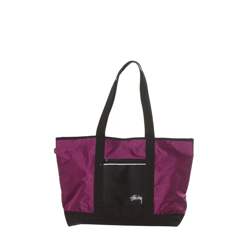 ☆ETW☆【EASY TO WEAR】STUSSY DIAMOND RIPSTOP TOTE BAG 托特包 肩背包 手提袋 現貨 桃紅