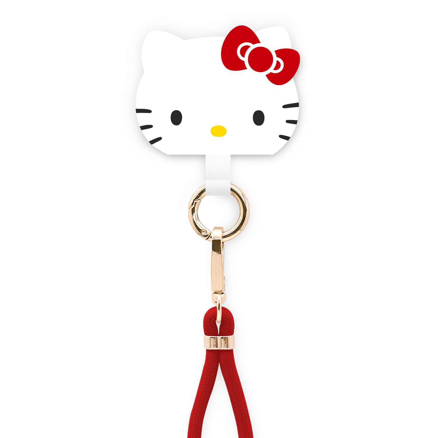 Hello Kitty 造型手機扣環背帶 紅色