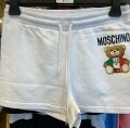 [S] MOSCHINO ITALIAN BEAR PRINT SHORTS,WHITE, ET0328-0527-1001 (SM469)