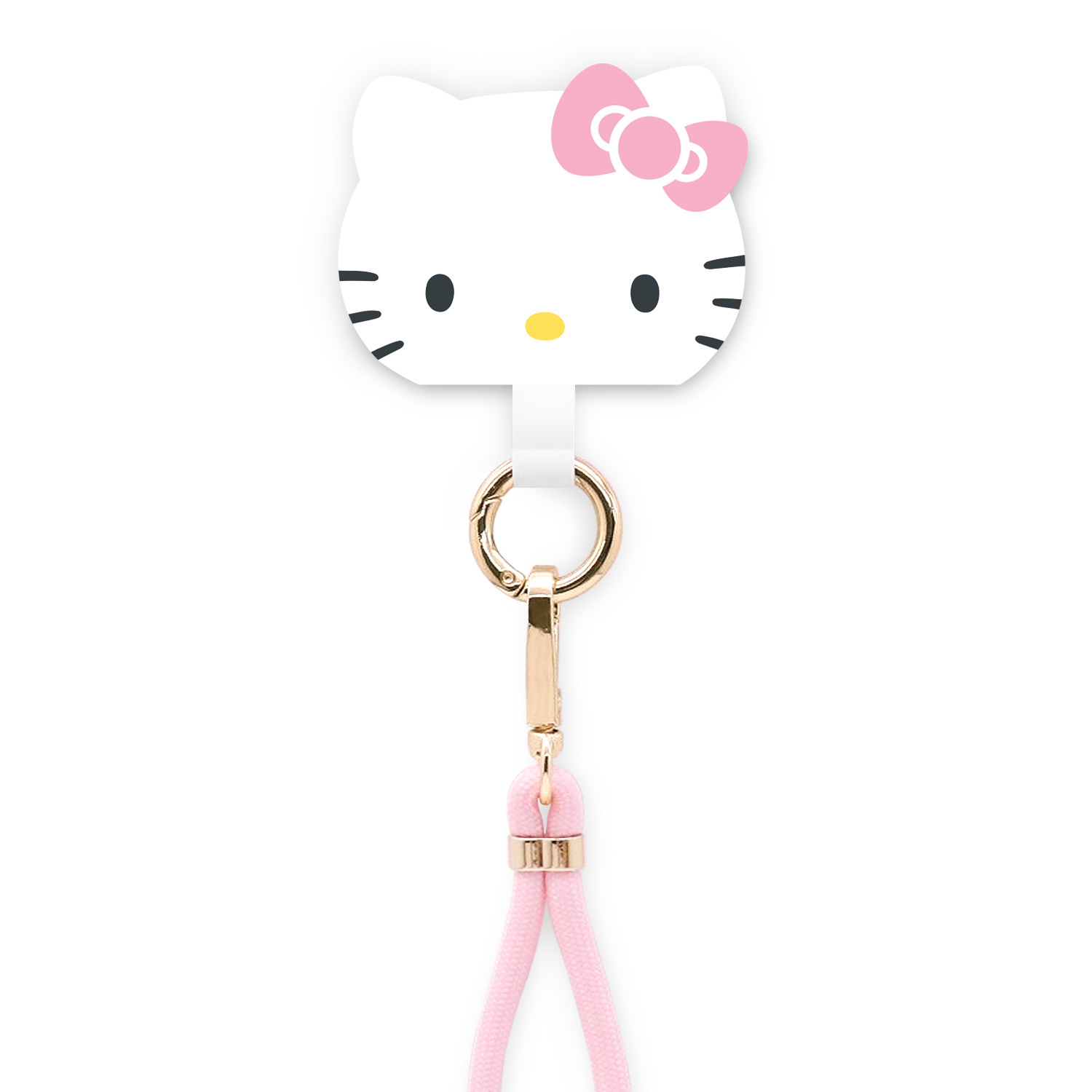 Hello Kitty 造型手機扣環背帶 粉色