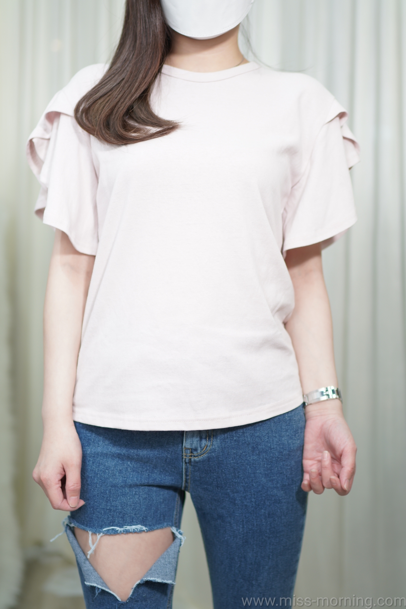 荷葉袖款上衣(13105)