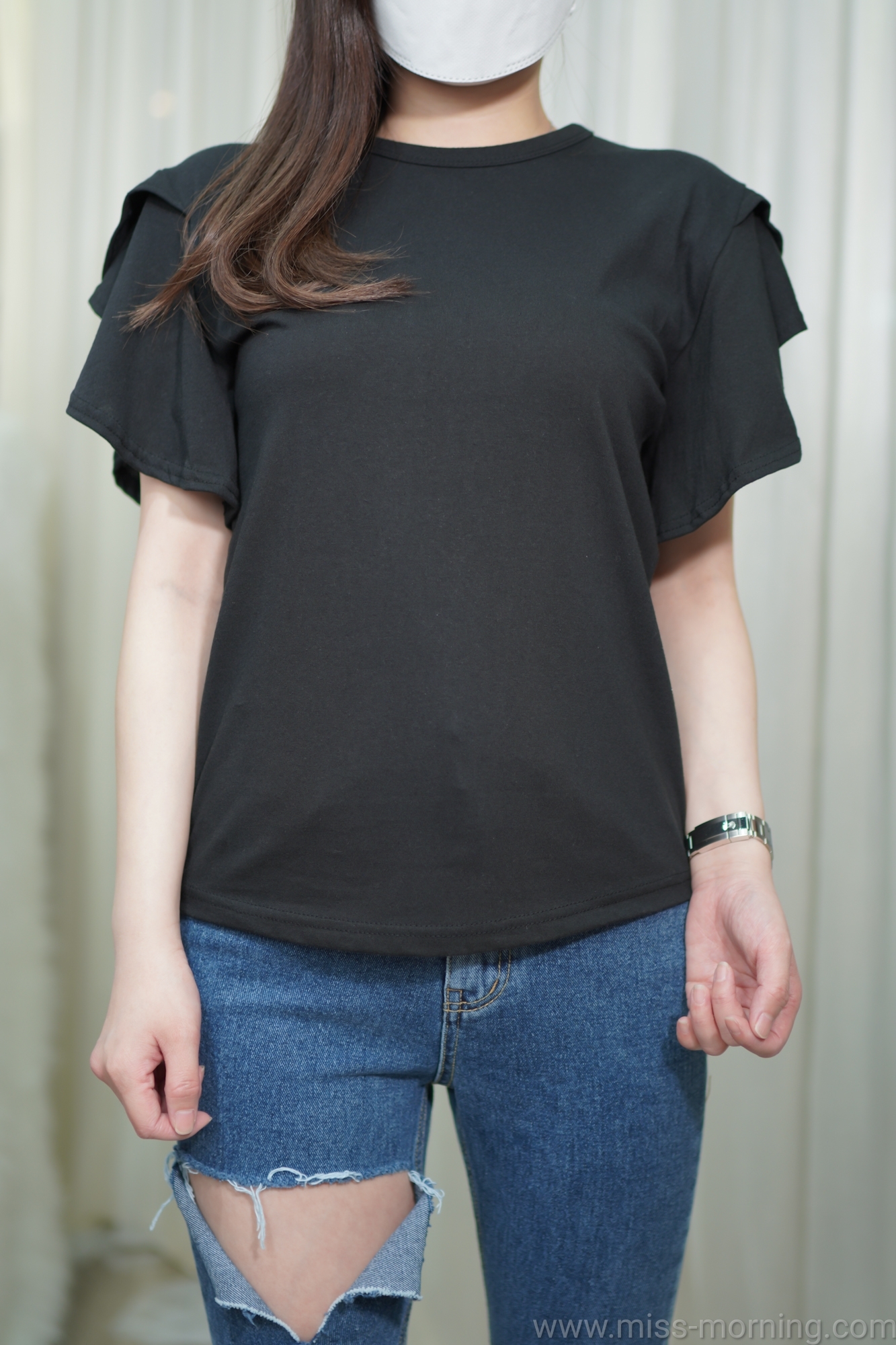 荷葉袖款上衣(13105)