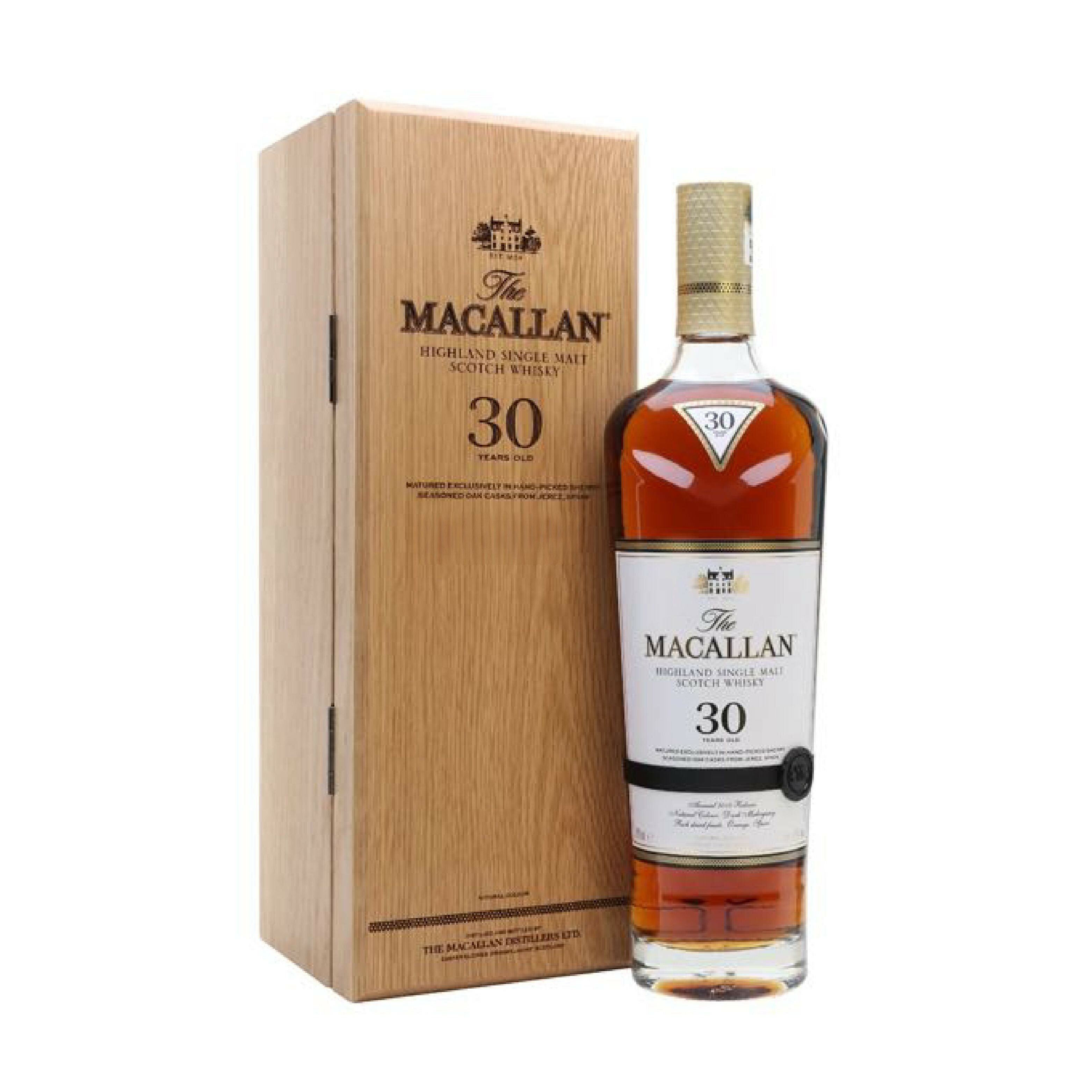 麥卡倫30年雪莉桶單一麥芽威士忌 700ml (2023年)(禮盒裝) [C-33663300]