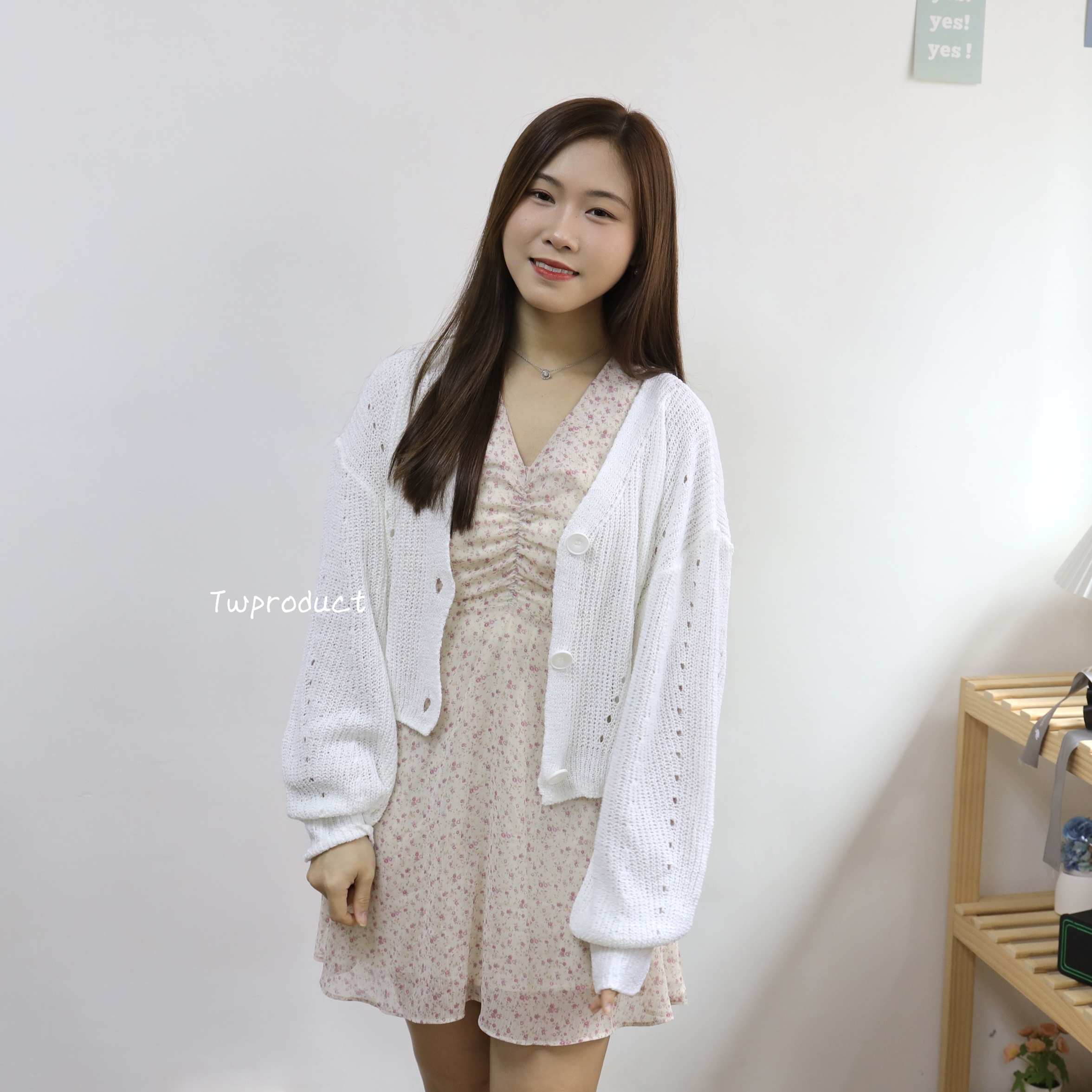 ✨ ||CA127|| 微縷紋簡單中長針織外套