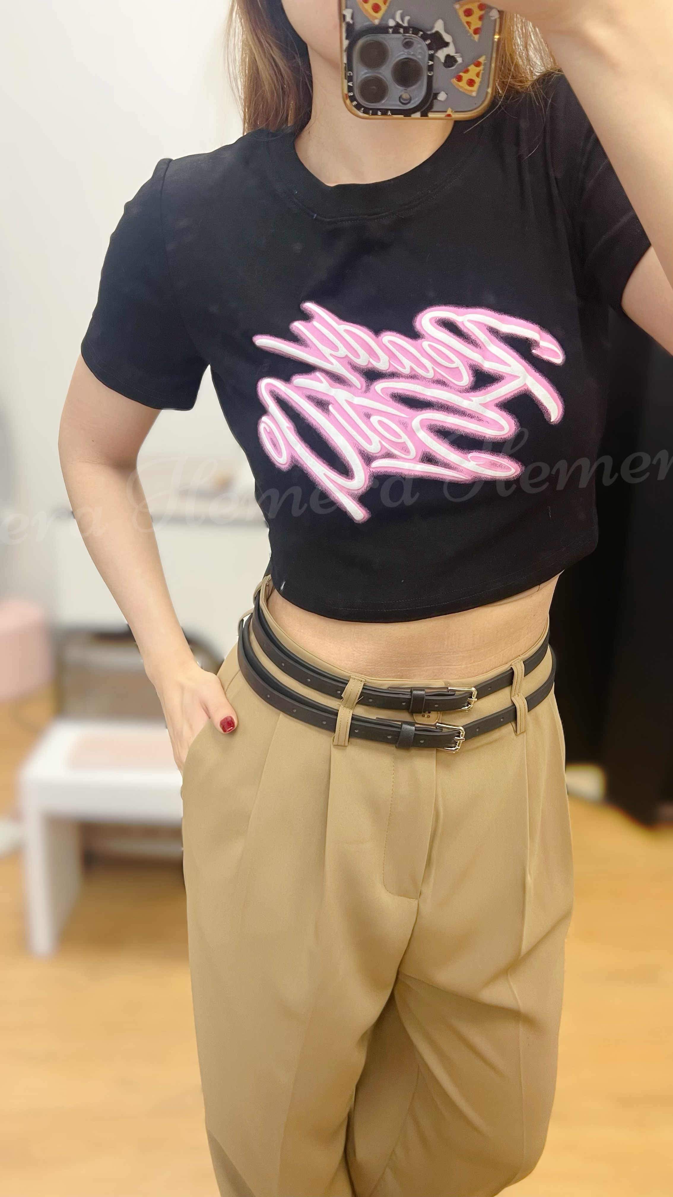 Graffiti Crop Cotton Top