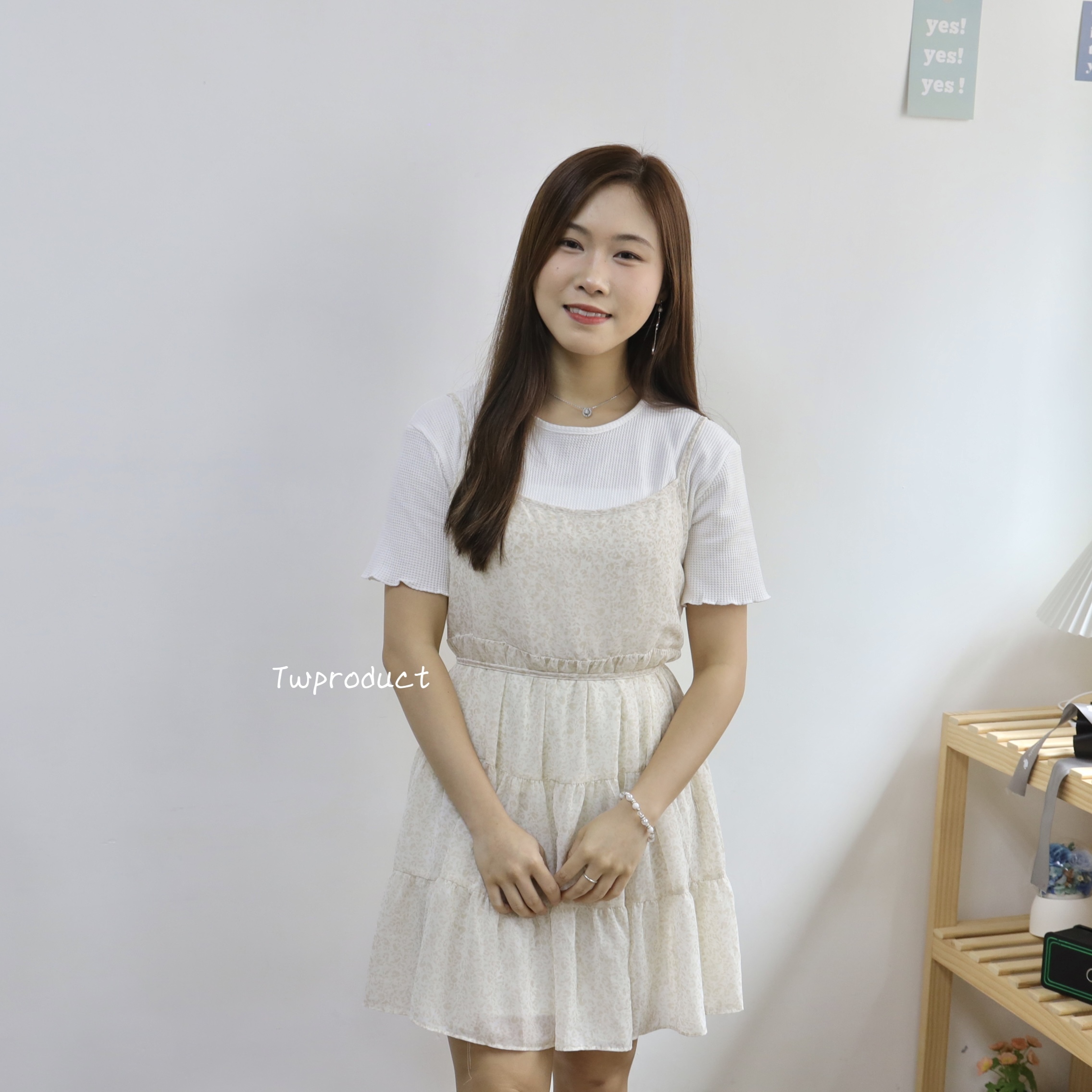 ✨ ||OPS137|| 點點印吊帶蛋糕連身裙