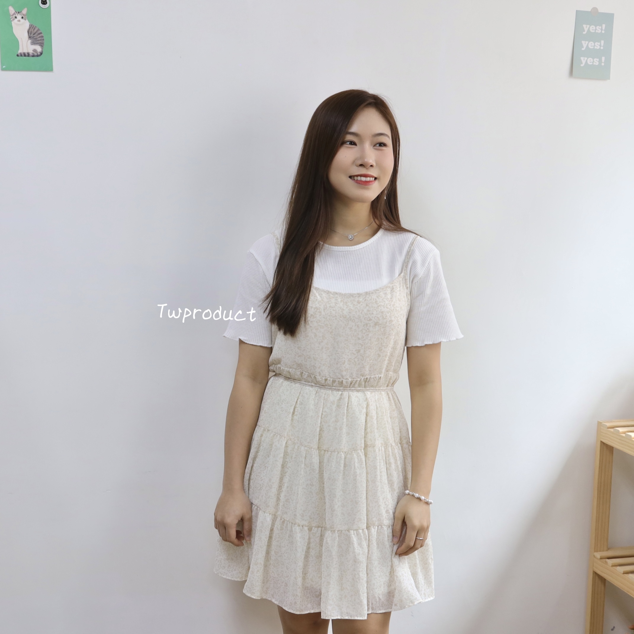 ✨ ||OPS137|| 點點印吊帶蛋糕連身裙