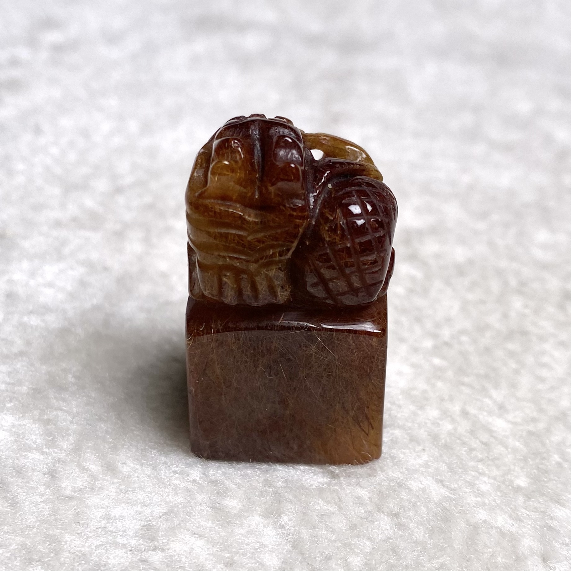 髮晶貔貅印章 #A217