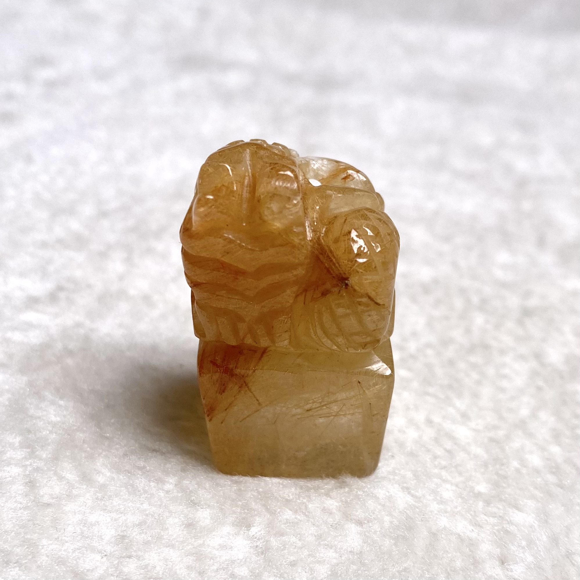 髮晶貔貅印章 #A218