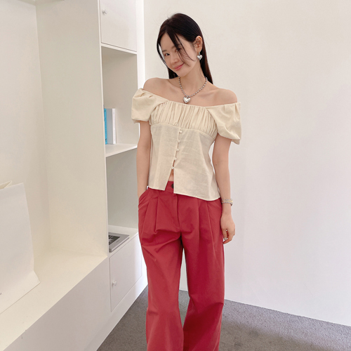 [GBCC] Priddy shirring blouse