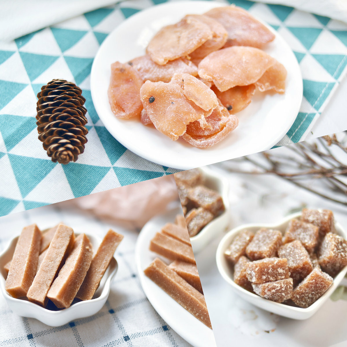 [百香果乾零食3件優惠裝]-手工薑糖180g+山楂條180g+百香果乾150g