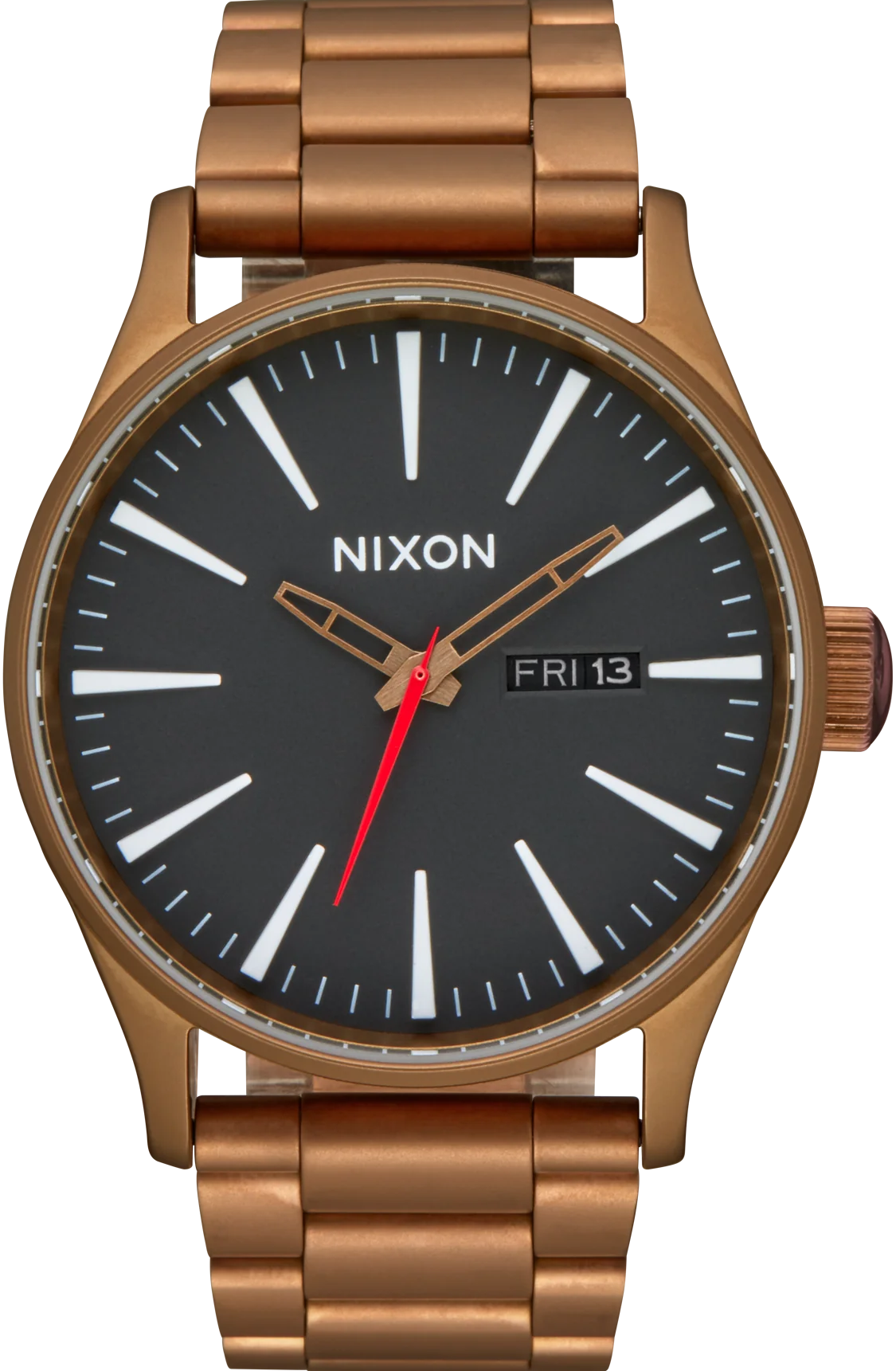 萬年鐘錶 - NIXON 尼克森  SENTRY SS  復古銅色街頭風尚男錶  A356-5145   錶徑42MM