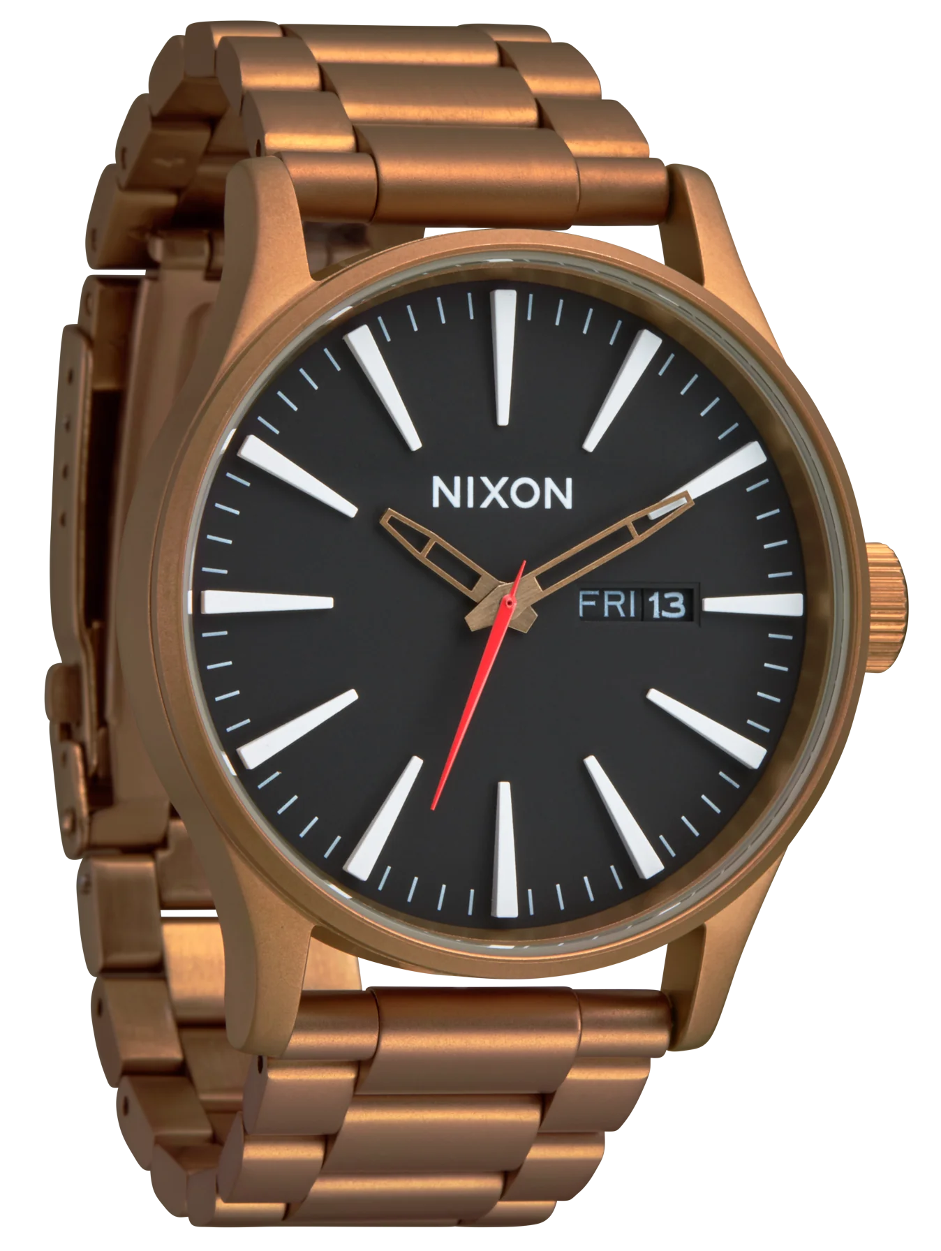 萬年鐘錶 - NIXON 尼克森  SENTRY SS  復古銅色街頭風尚男錶  A356-5145   錶徑42MM