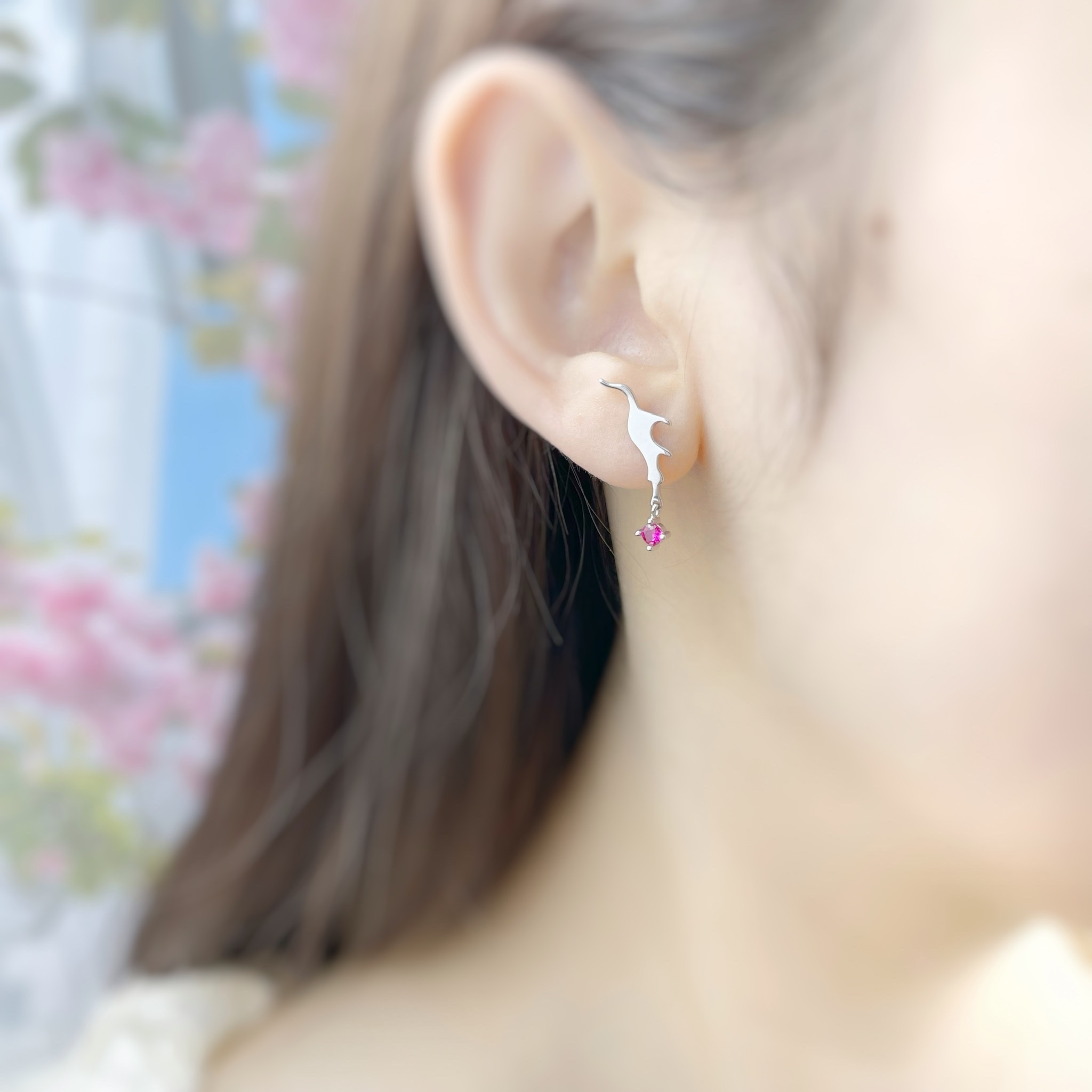 | 925純銀 | 小貓耳環 | EA0262 |