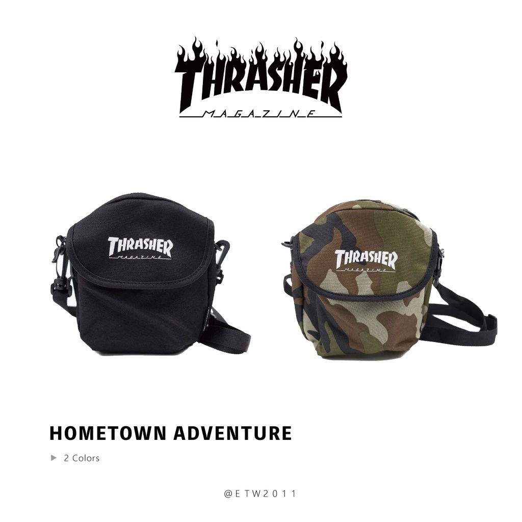 ☆ETW☆【EASY TO WEAR】日線 THRASHER HOMETOWN ADVENTURE 日線 肩背包 側背包 掀蓋包