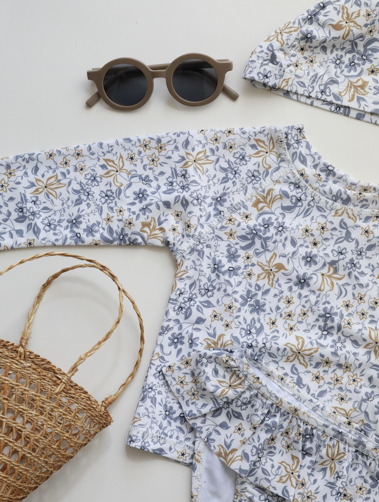 小清新防曬泳衣2件組