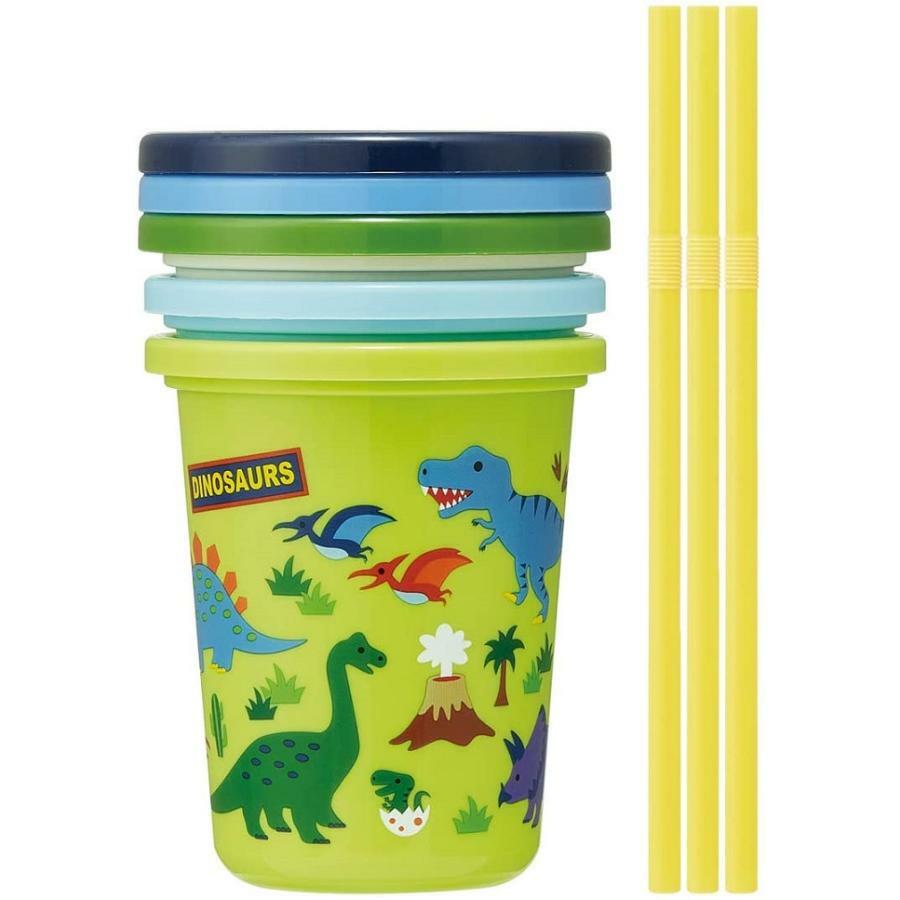 [DINOSAURS] Skater 320ml 恐龍吸管隨行杯 3 件套(此為平行進口產品)