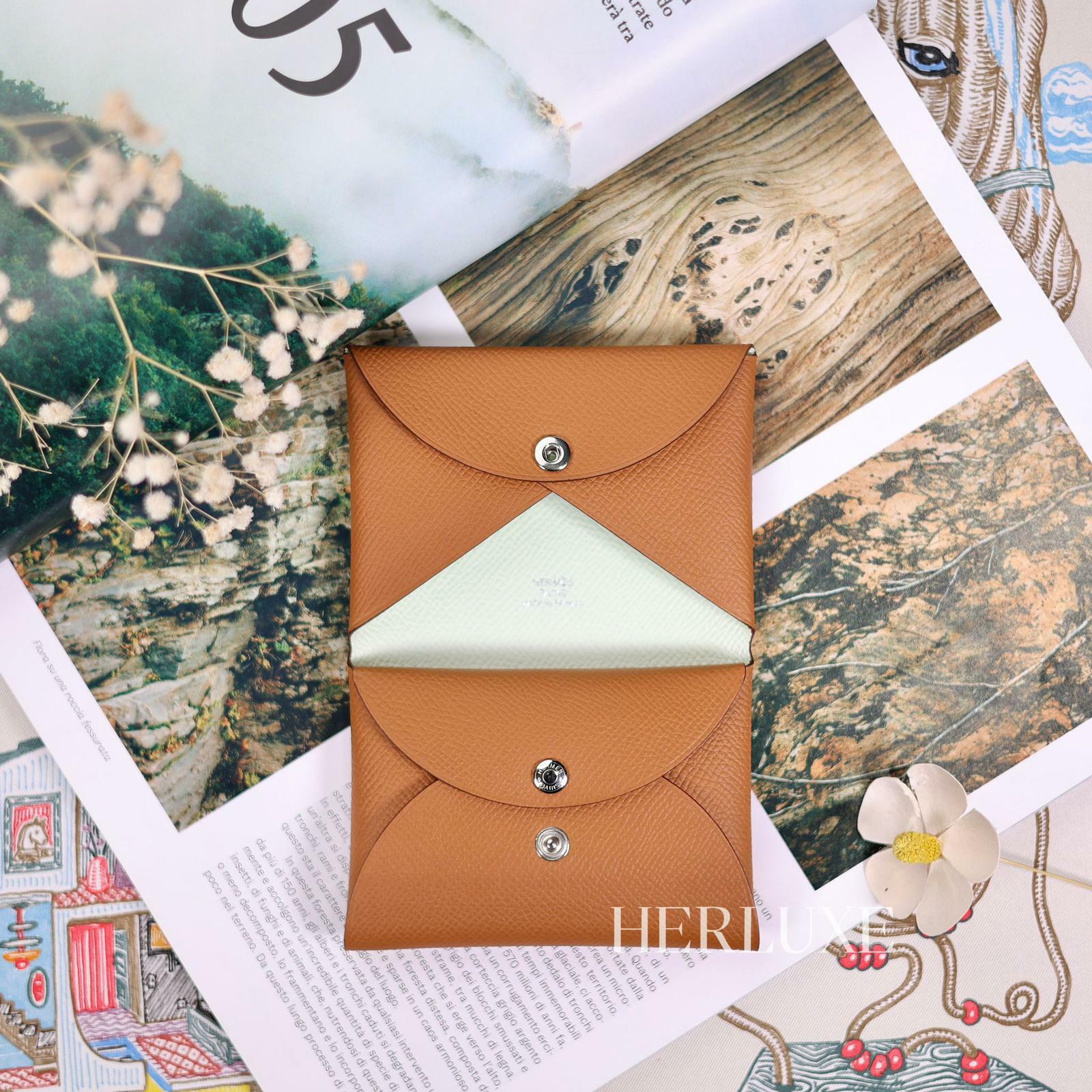 Calvi duo card holder 37 gold/0S vert fizz epsom