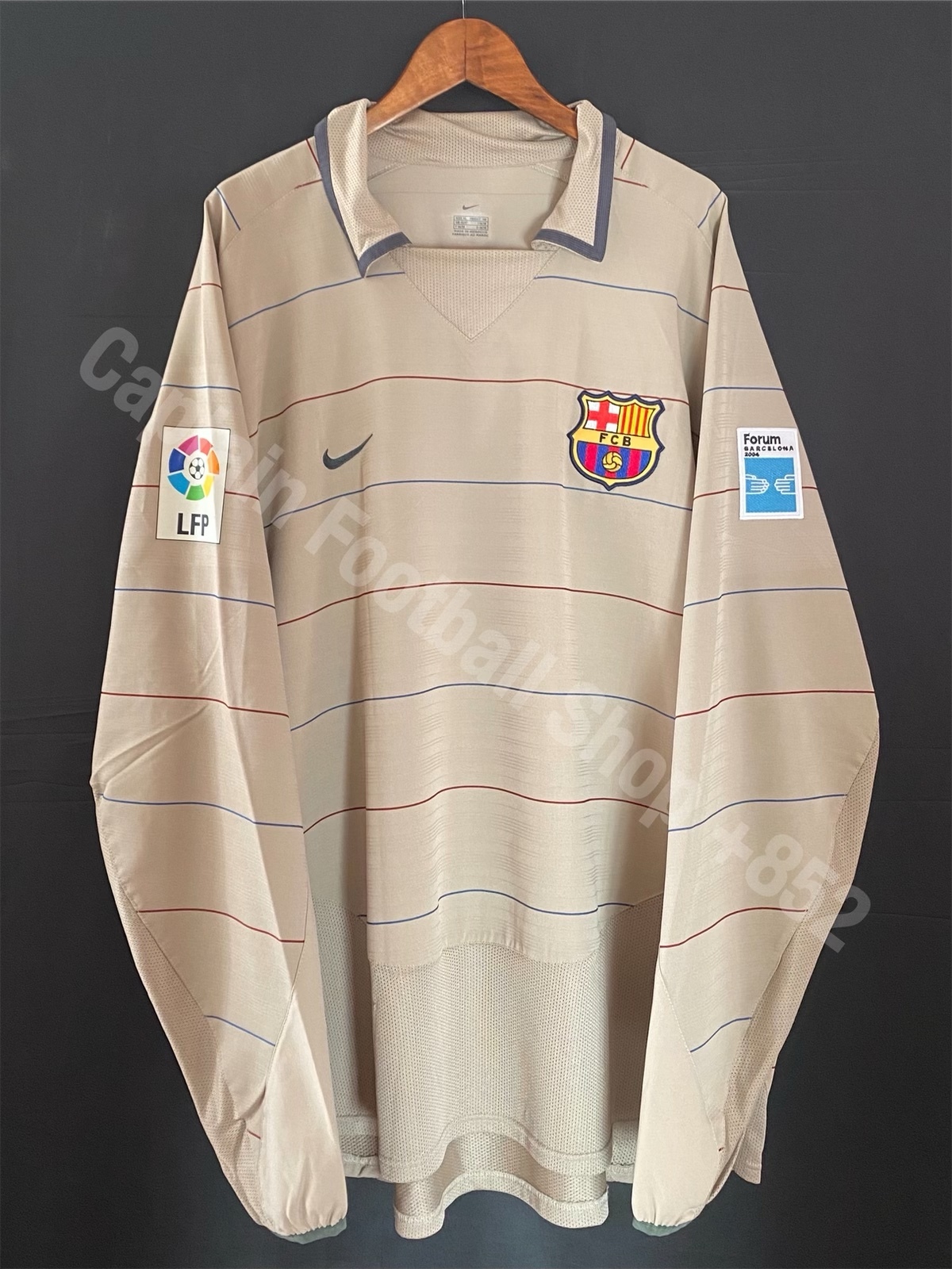 (更衣室版) 巴塞隆拿 2003-2004 Nike 作客長䄂更衣室球員版球衣 #9 KLUIVERT