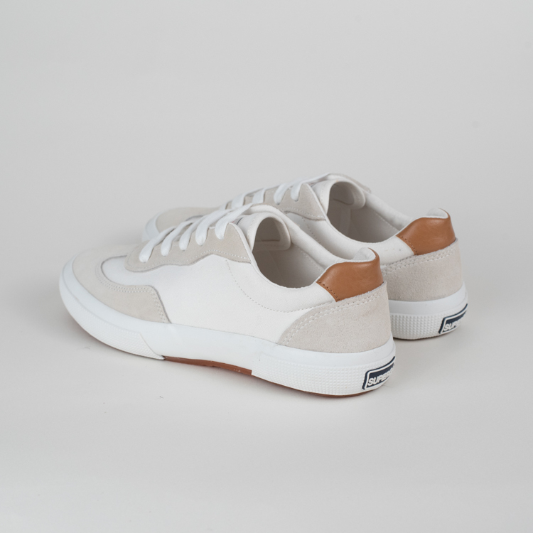 2919 Cotton Suede White Brown